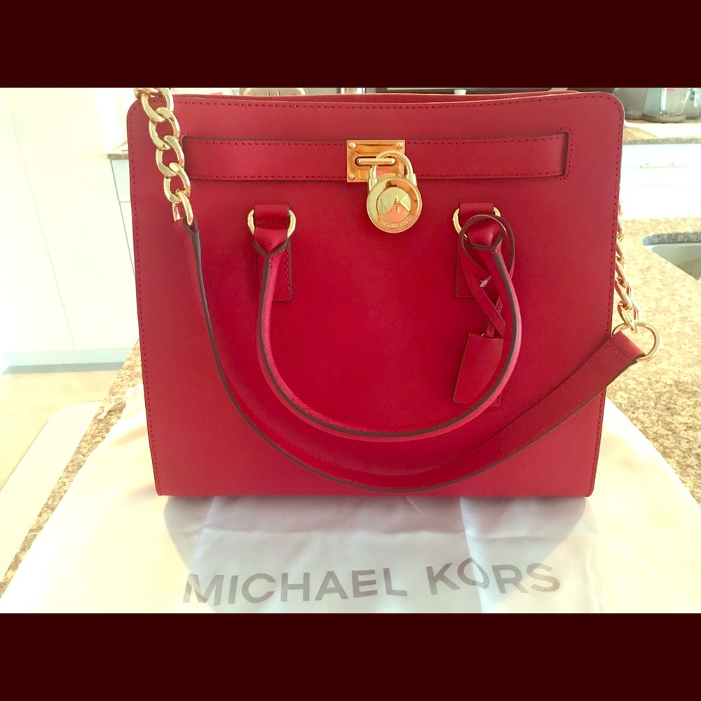 Red Michael Kors Handbag